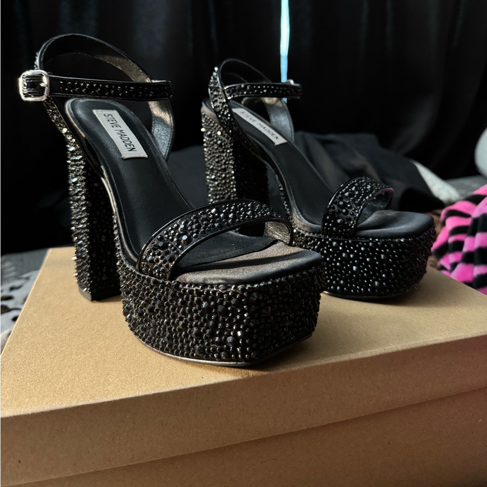 Steven Madden Rhinestone Heels - Picture 2 of 5